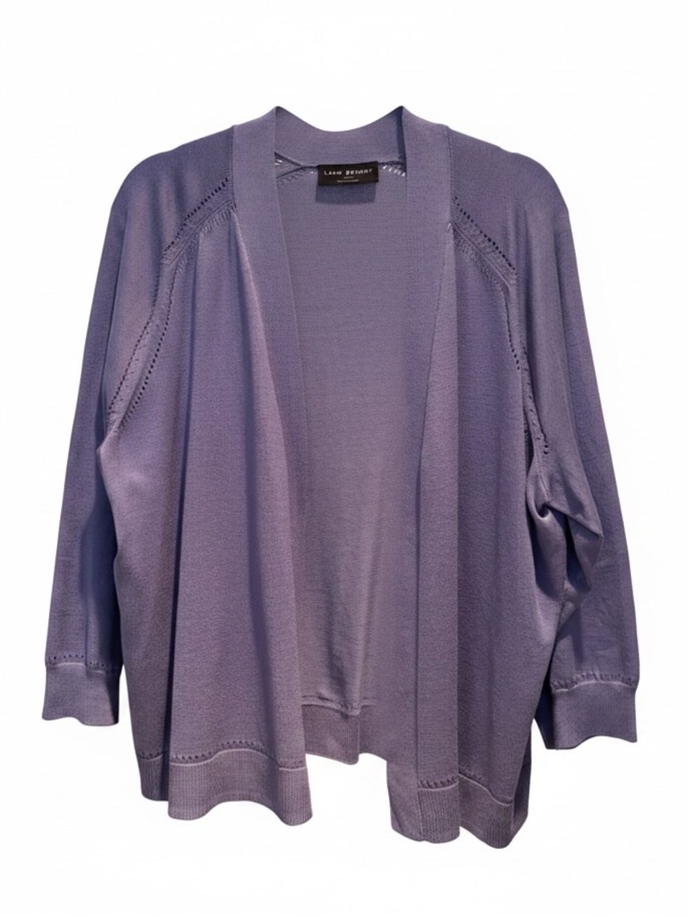 Lane Bryant Lavender Open-Front Cardigan Shrug 
3/4 Sleeve Plus Size 18/20